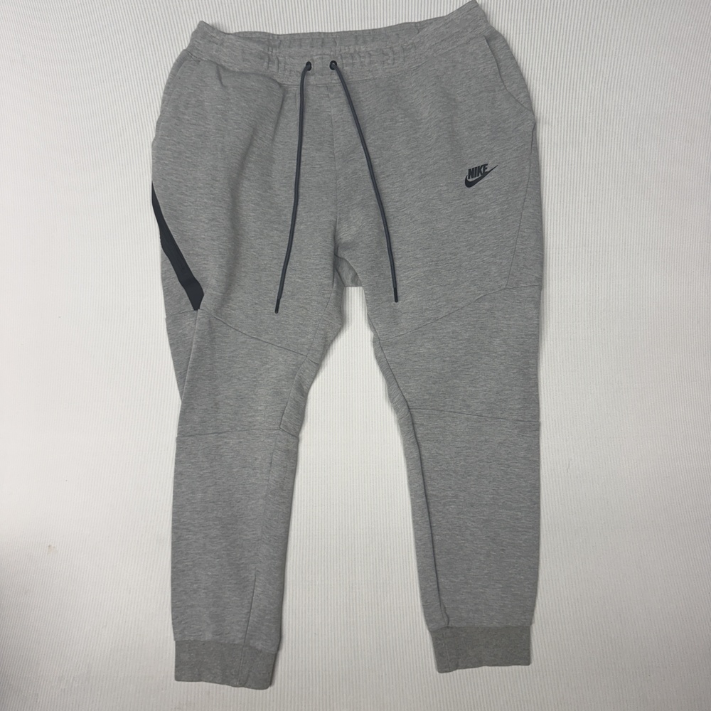 Nike Tech Fleece Pants Mens XL Gray Joggers Zip Pocket Elastic Waist Swoosh